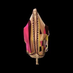 Vintage Emilio Pucci Pink and Yellow Geometric Cape